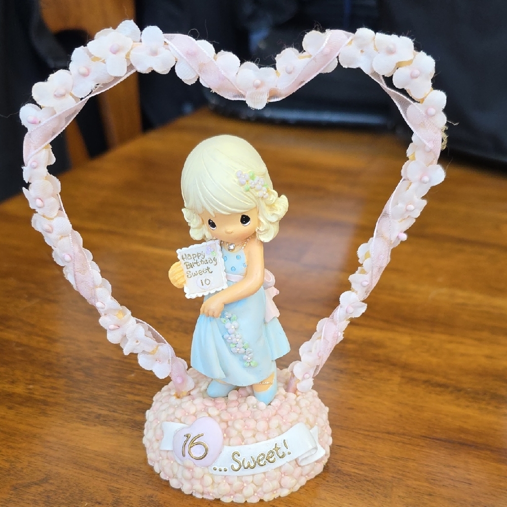SALE Precious Moments Sweet 16 Figurine with Heart Frame